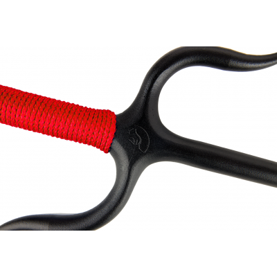 Manji Sai with handles, Iron (Round, RED ROPE HANDLES) (Pair)
