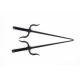 Manji Sai with handles, Iron (Octagonal, BLACK ROPE HANDLES) (Pair) Manji Sai with handles, Iron (Octagonal, BLACK ROPE HANDLES) (Pair)