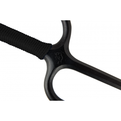 Manji Sai with handles, Iron (Octagonal, BLACK ROPE HANDLES) (Pair)