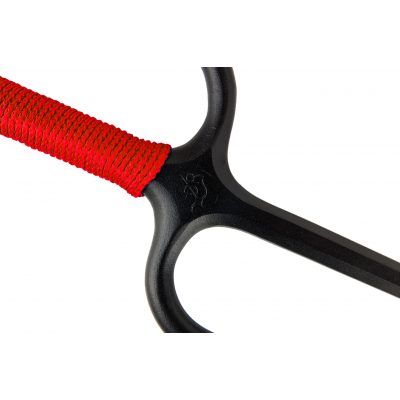 Manji Sai with handles,  Iron (Octagonal, RED ROPE HANDLES) (Pair)
