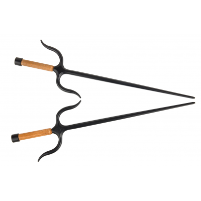 Manji Sai with handles,  Iron ( Octagonal,WOODEN HANDLES) (Pair)