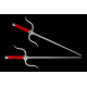 Manji Sai with handles , Stainless Steel ( Octagonal,RED ROPE HANDLES) (Pair) Manji Sai with handles , Stainless Steel ( Octagonal,RED ROPE HANDLES) (Pair)