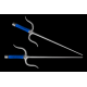 Manji Sai with handles Stainless Steel ( Round,BLUE ROPE HANDLES) (Pair) Manji Sai with handles Stainless Steel ( Round,BLUE ROPE HANDLES) (Pair)