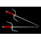 Manji Sai with handles, Stainless Steel ( Round,RED ROPE HANDLES) (Pair) Manji Sai with handles, Stainless Steel ( Round,RED ROPE HANDLES) (Pair)