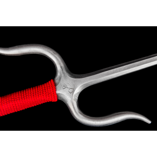 Manji Sai with handles , Stainless Steel ( Octagonal,RED ROPE HANDLES) (Pair) Manji Sai with handles , Stainless Steel ( Octagonal,RED ROPE HANDLES) (Pair)
