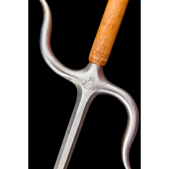 Manji Sai with handles, Stainless Steel ( Octagonal,WOODEN HANDLES) (Pair) Manji Sai with handles, Stainless Steel ( Octagonal,WOODEN HANDLES) (Pair)