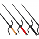 Manji sai with handles round (wrought iron)