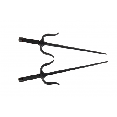 Sai Iron ( Octagonal, BLACK ROPE HANDLES) (Pair)