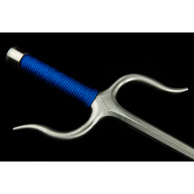 Manji Sai with handles Stainless Steel ( Octagonal,BLUE ROPE HANDLES) (Pair)