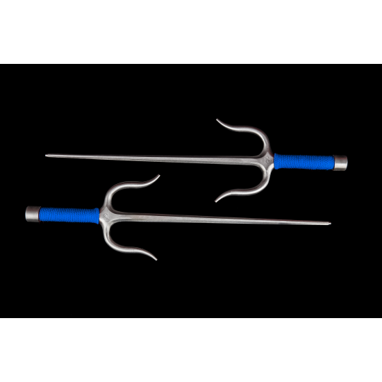 Sai Stainless Steel ( Octagonal, BLUE ROPE HANDLES) (Pair) Sai Stainless Steel ( Octagonal, BLUE ROPE HANDLES) (Pair)