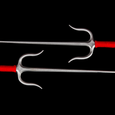 Sai Stainless Steel ( Octagonal, RED ROPE HANDLES) (Pair)