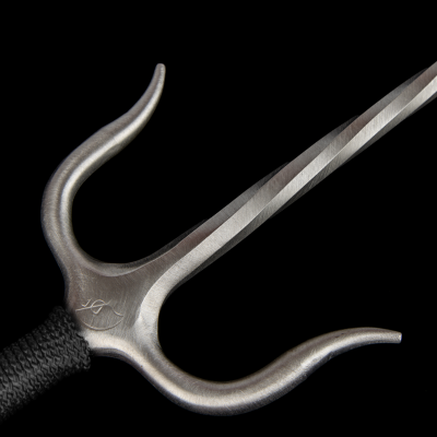 Sai of Fire S. Steel  with black rope  handles (Pair)