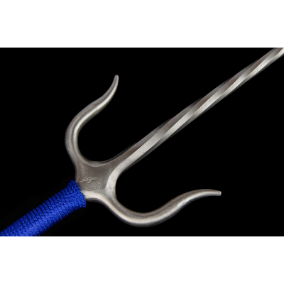 Sai of Fire S. Steel  with blue rope  handles (Pair)
