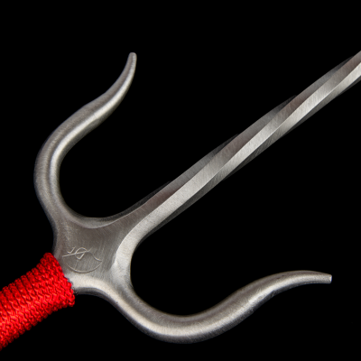 Sai of Fire S. Steel with red rope handles (Pair) Sai of Fire S. Steel with red rope handles (Pair)