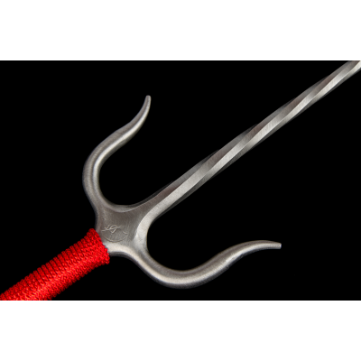 Sai of Fire S. Steel  with red rope  handles (Pair)
