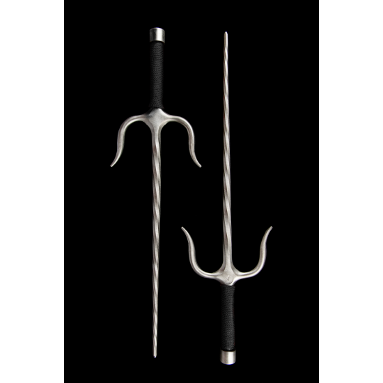 Sai of Fire S. Steel with black rope handles (Pair) Sai of Fire S. Steel with black rope handles (Pair)