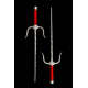 Sai of Fire S. Steel with red rope handles (Pair) Sai of Fire S. Steel with red rope handles (Pair)