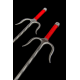 Sai of Fire S. Steel with red rope handles (Pair) Sai of Fire S. Steel with red rope handles (Pair)