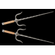 Sai of Fire S. Steel  with wooden handles (Pair)