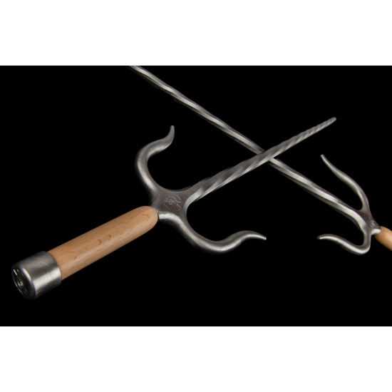 Sai of Fire S. Steel  with wooden handles (Pair)