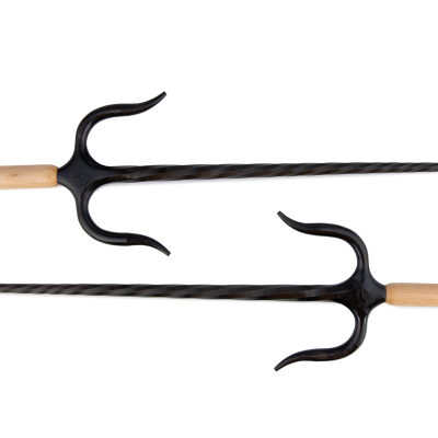 Sai of Fire Iron with wooden handles (Pair)