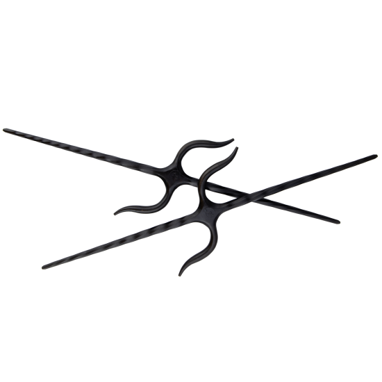 Manji sai of Fire wrought iron 52 cm (pair) Manji sai of Fire wrought iron 52 cm (pair)