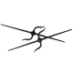 Manji sai of Fire wrought iron 52 cm (pair) Manji sai of Fire wrought iron 52 cm (pair)
