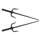Sai of Fire Iron with black rope handles (Pair) Sai of Fire Iron with black rope handles (Pair)