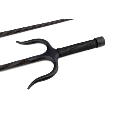 Sai of Fire Iron with black rope handles (Pair)
