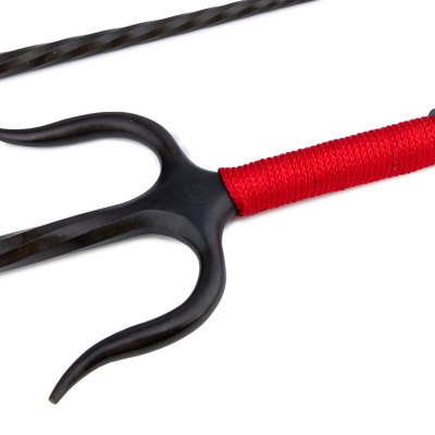 Sai of Fire Iron with red rope handles (Pair) Sai of Fire Iron with red rope handles (Pair)
